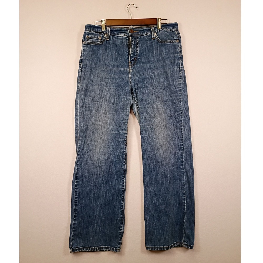 Classic Y2K Levis 512 Womens 14 Short Blue Perfectly Slimming Bootcut Jeans